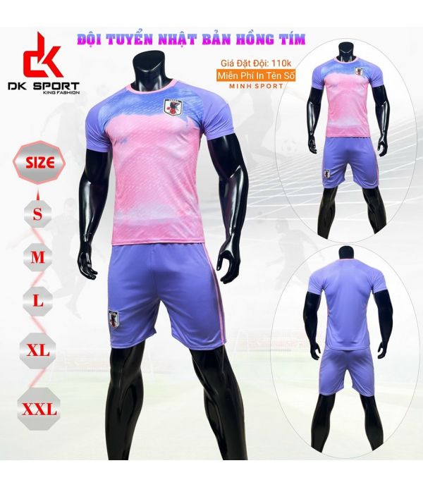 ÁO BÓNG ĐÁ NHẬT HỒNG TÍM DK ÁO BÓNG ĐÁ NHẬT HỒNG TÍM DK