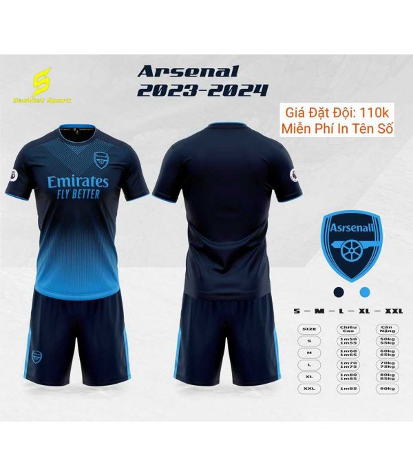 ĐỒ BÓNG ĐÁ ASENAL XANH ĐEN SV ĐỒ BÓNG ĐÁ ASENAL XANH ĐEN SV