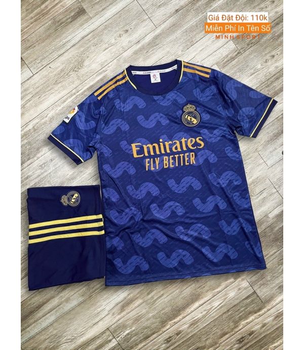 ÁO BÓNG ĐÁ REAL XANH ĐEN DK ÁO BÓNG ĐÁ REAL XANH ĐEN DK