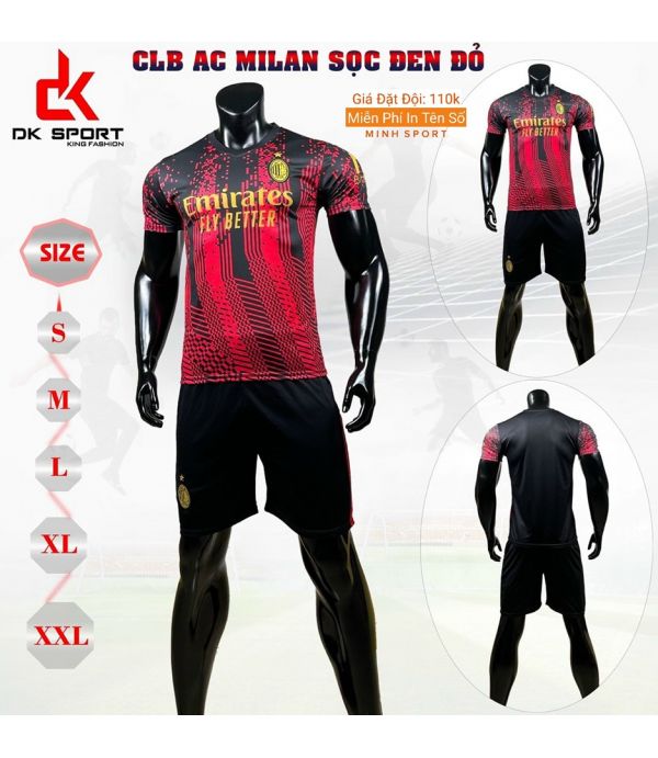 ÁO BÓNG ĐÁ AC MILAN ĐỎ DK ÁO BÓNG ĐÁ AC MILAN ĐỎ DK