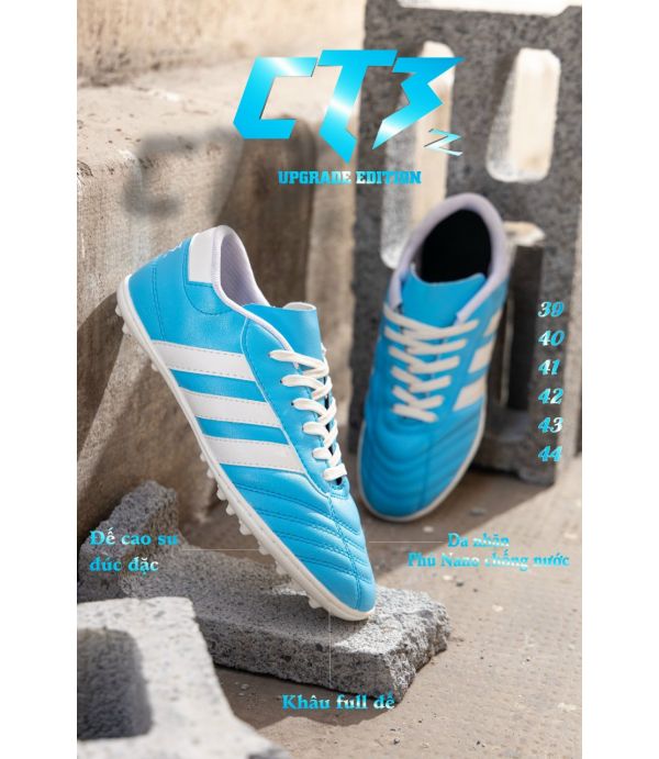GIÀY ĐÁ BANH 3 SỌC CT3 CHÍNH HÃNG - XANH BIỂN GIÀY ĐÁ BANH 3 SỌC CT3 CHÍNH HÃNG - XANH BIỂN