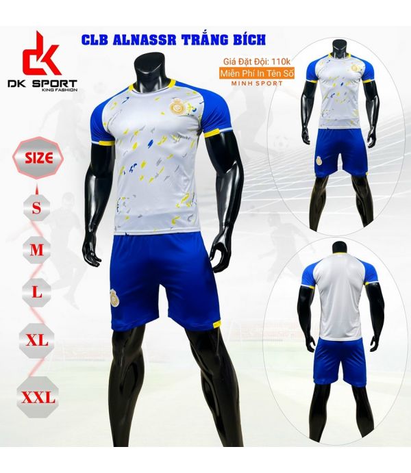 ÁO BÓNG ĐÁ AL NASSR TRẮNG BÍCH DK ÁO BÓNG ĐÁ AL NASSR TRẮNG BÍCH DK