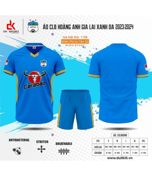 ÁO BÓNG ĐÁ CLB HOÀNG ANH GIA LAI XANH DA DK ÁO BÓNG ĐÁ CLB HOÀNG ANH GIA LAI XANH DA DK