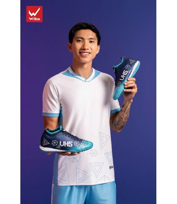 GIÀY BÓNG ĐÁ WIKA VH5 - XANH ĐEN GIÀY BÓNG ĐÁ WIKA VH5 - XANH ĐEN